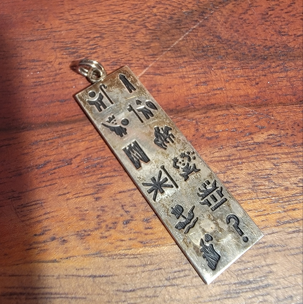 Vintage Sterling Silver History Of Ireland Pictogram Pendant,  Made In Ireland